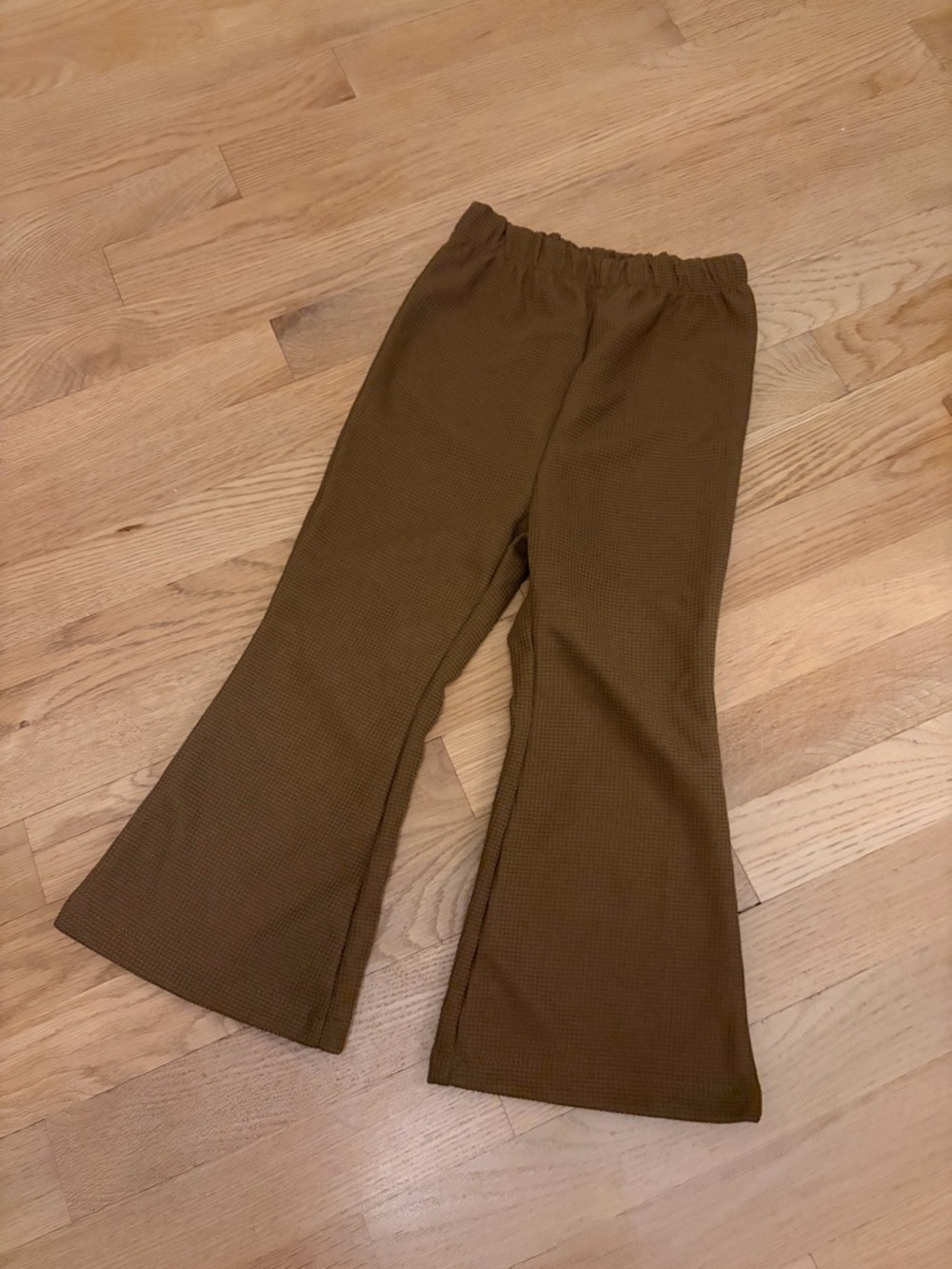 NWOT Kids Elastic-Waist Brown Flare Pants